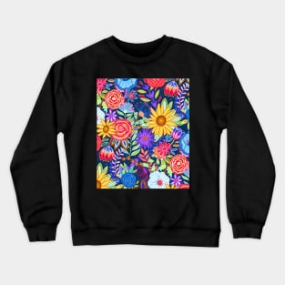 Funky Festive Floral Crewneck Sweatshirt